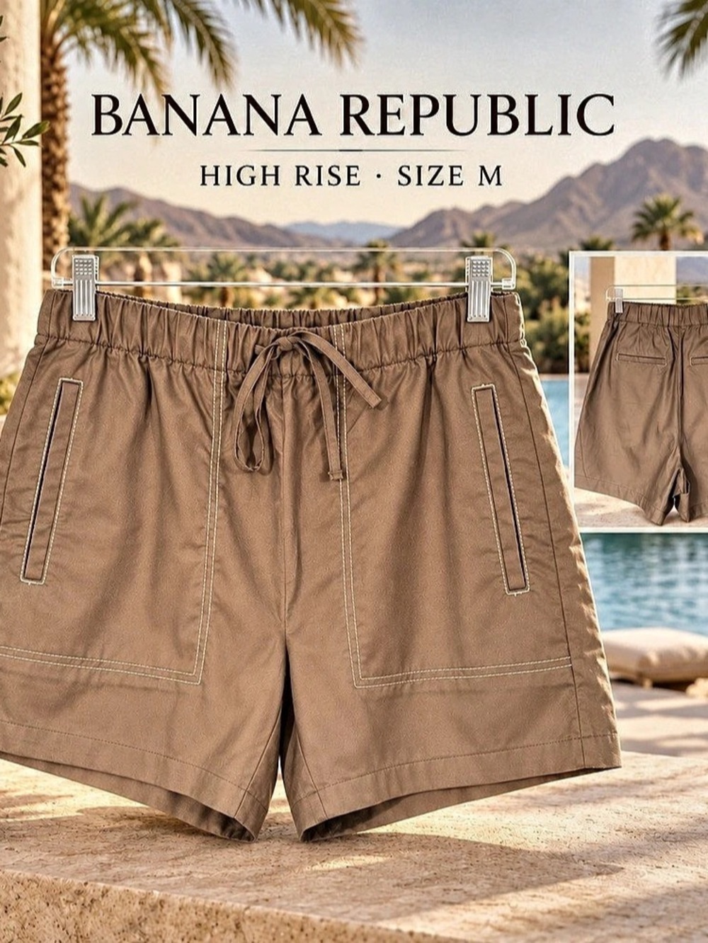 Banana Republic High Rise Shorts in Brown Size Medium Like New
